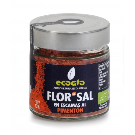 Flor de Sal en escamas al pimentón ecológico.